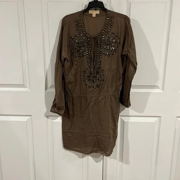 michael kors beaded dress 1990 Michael Kors Documented Madonna Beaded Rhinestone Mini Slip Dress